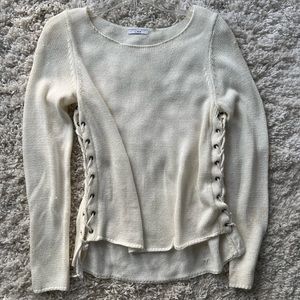 Sweater with side ties